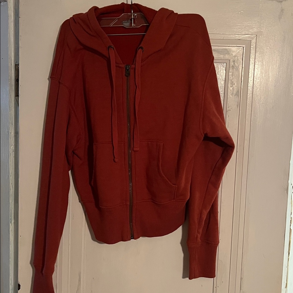 Aerie Deep Red Cozy Knit Hoodie